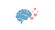 © durian - Brain with hearts coming out.