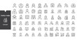 © Afrojaart - Family Web Icon Set: A comprehensive collection of line art icons representing individuals and family structures, ideal for web and graphic design projects.