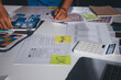 © Sirikarn Rinruesee - UXUI design brainstorming session with sketches and digital tools