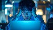 © 利光 守本 - パソコンの前で頭を抱えて悩む男性社員