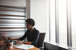 © peopleimages.com - Planning, laptop and typing with business black woman in office for investor report, research and finance. Trading broker, online account review and budget proposal with person for email and audit