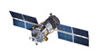 © Diego - Isolated modern communication satellite with large solar panels for global network
