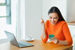 © Oleg Gekman - Excited happy joyful winner young woman freelancer using smartphone looking at screen browsing celebrating win good message news. Work at home, Freelance
