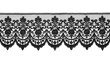 © Lovely - Black lace trim border floral scrollwork design isolated on transparent background