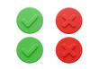 © SYFUL - Simple checkmark and cross icon set on white background