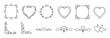 © David - Heart frames, borders, and dividers in a cute doodle line art style, perfect for Valentine's Day or wedding designs
