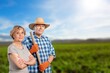© BillionPhotos.com - Happy Mature Gardeners Couple posing in meadow