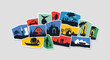 © icon_Sakinah - Collage of colorful silhouette illustrations depicting various scenes and activities.