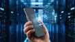 © Gibster - AI voice cloning technology enables call speech synthesis and language translation to prevent scam with advanced digital communication tools