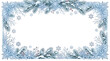 © Zerish View   - Winter border frame with snowflakes and pine branches