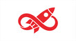 © Ahmad - Red Rocket Infinity Symbol Logo Design.