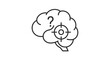 © Agu - Human brain outline with question mark and target
