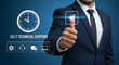 © MdSuhel - IT customer service expert giving thumbs up for round the clock tech assistance