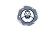 © Sakin - Smiling bearded man inside circular textured frame