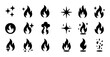 © Clever turtle - Fire icons arranged in grid on white background