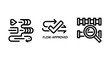 © MstMajesaBegum - Business process workflow and flow approved icons set with workflow approved magnifying analysis business management operation strategy efficiency development optimization planning