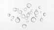 © Azra - Crystal clear water drops, transparent liquid droplets with soft shadows, macro photography of fresh moisture bubbles isolated PNG with Transparent Background