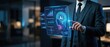 © KITTYPLUS - Innovative ai interaction demonstration modern office digital display high-tech environment close-up viewpoint future of technology concepts