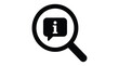 © Waziran - Magnifying glass zooming on an informational text chat box showing virtual help desk query
