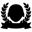 © Ahtasham - Memorial Day soldier helmet vector icon illustration with laurel wreath, honoring veterans. Features editable stroke, adjustable stroke, customizable line weight, thin line, and stroke weight.