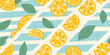 © Subarna - Lemon and mint leaf pattern a cheerful vector illustration