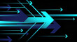 © Oot - Large Blue Arrow Moving Forward Fast.