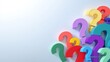 © Sutasinee - Colorful 3D question marks overlapping and stacked with plenty of space for text. suitable for presentation slides, educational content, and business use