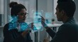 © BerkahBerkat - Profissionais interagindo com tecnologia de interface de realidade aumentada