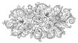 © Yusuf - Intricate floral design with roses and leaves.