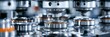 © DigitalSpace - Medium shot of a robotassisted ball joint assembly line pressing housings bearings and studs with precision showcasing automated manufacturing efficiency and technology