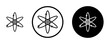 © naba - Physics icon filled flat and line versions