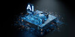 © javu - AI agent secures digital finance platform with glowing padlock circuit board protecting data privacy and intelligent security