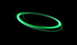 © Ihor Nemynushchyi - Green spiral waves. Curved, bright swirls of high-speed lines. Green light trails glide across the dark background in a smooth, undulating motion, radiating energy