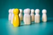 © Akram - Close Up Profile of Yellow Figure Leading White Team