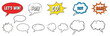 © ArginaAkterRakhi - Comic speech bubbles and sound effects collection vector illustration