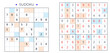 © Elena Astahova - Classic 9x9 Even Odd Sudoku Puzzle Hard Level: Pastel Color Logic Game Vector Template with Solution