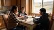 © Andrei - Indigenous Family Rural Kitchen Table Tablet Learning Daylight