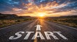 © MOHD Faizan  - Success Journey And New Beginning Concept Road