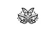 © Shop - Butterfly and Abstract Floral Design - Black and White Vector Art