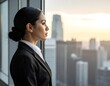 © Dar - A professional woman looks out over the city