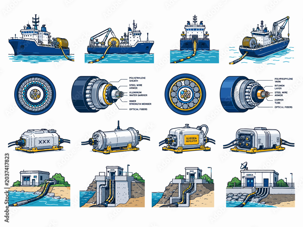 Dynamic Submarine Cable Routing Undersea Cable Laying and Submarine Power Transmission Infrastructure ...