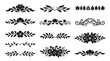 © KAYHAMFI - Black floral decorative elements on isolated for design