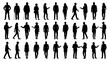 © 21graphic - Diverse People Silhouettes Vector Set for Business, Communication, and Social Interaction Concepts