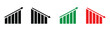 © Snap Smith - Colorful Financial Growth and Decline Chart on white background. Up and down arrows set vector illustration.