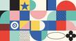 © iconic Dede - Geometric Pattern Abstract Art | Retro Shapes, Bold Colors, Mid Century Modern