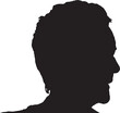 © Curto - vector, silhouette of head shot portrait of a senior woman
