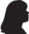 © Curto - vector, silhouette of head shot of a woman