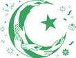 © Sayma - Pakistan independence day concept with crescent moon and human hands