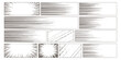 © Artful - Comic book speed lines motion blur manga action rays horizontal burst background template vector illustration.