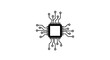 © Ivan - Microchip icon, CPU processor symbol, integrated circuit graphic. Digital technology hardware for computing and electronics.